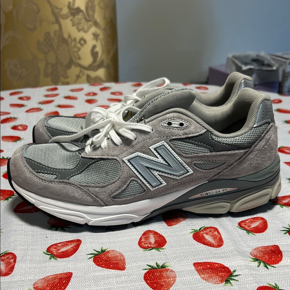 New Balance Gray and White Athletic Shoes